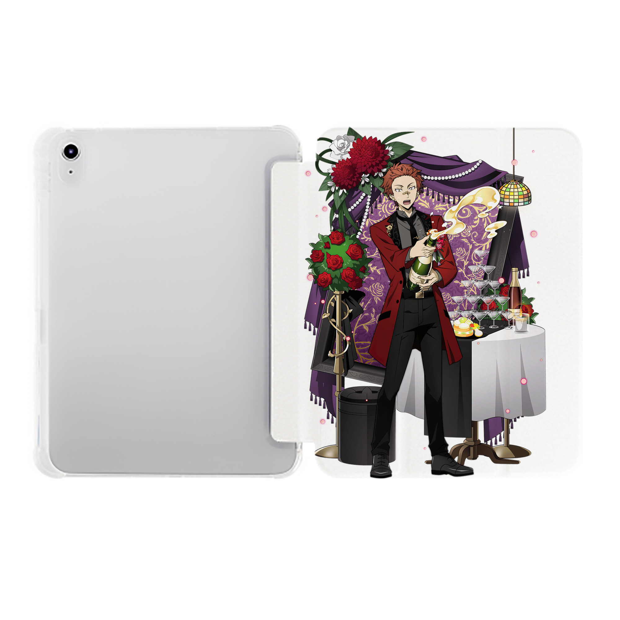 （画像用） 文豪ストレイドッグス Bungo Stray Dogs IPad ケース ペン収納付き 三つ折りスタンド PUレザー×シリコン 対応機種9.5/10.5/10.9インチ